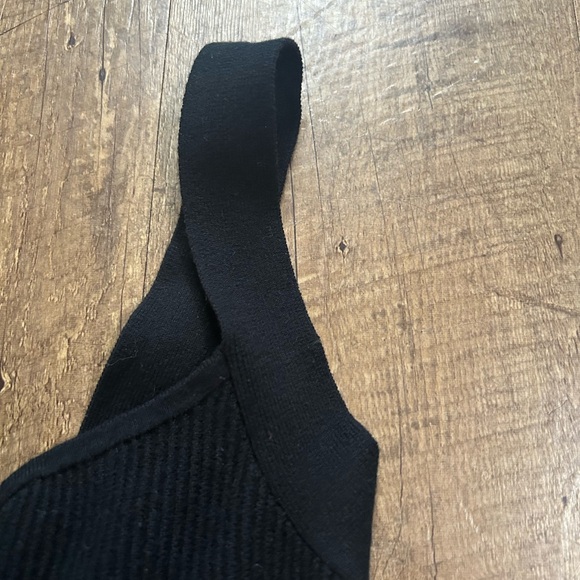 Abercrombie & Fitch Black Ribbed Knit Tank Top Sweetheart Neckline Size Small - Picture 5 of 12